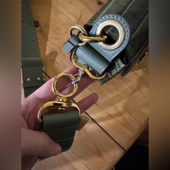 Chloe Tess Bag Crocodile Embossed Leather Small - Picture 10 of 16